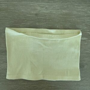 Free People Off-White Ribbed Top